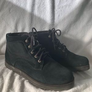 UGG Black Bethany Suede Lace Up Ankle Boots Size 10